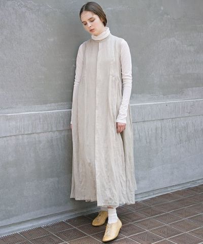 suzuki takayuki.スズキタカユキ.sleeveless dress[A211-10/nude]