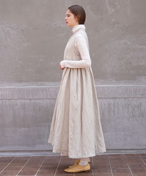 suzuki takayuki.スズキタカユキ.sleeveless dress[A211-10/nude]