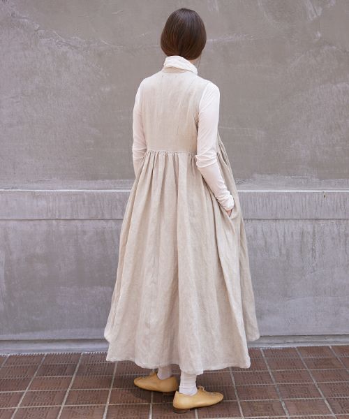 suzuki takayuki.スズキタカユキ.sleeveless dress[A211-10/nude]