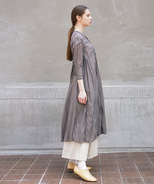 suzuki takayuki.スズキタカユキ.gathered dress[A211-11/grey]