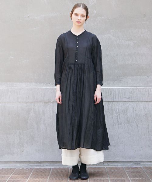 suzuki takayuki.スズキタカユキ.gathered dress[A211-11/black]