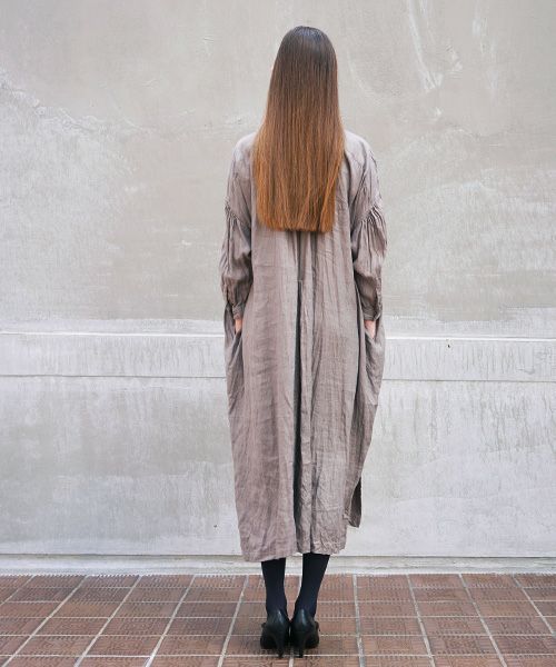 suzuki takayuki.スズキタカユキ.peasant dress[A211-14/grey]