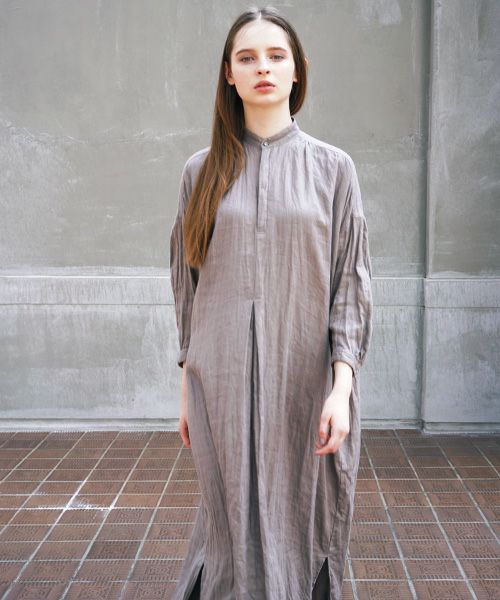 suzuki takayuki.スズキタカユキ.peasant dress[A211-14/grey]