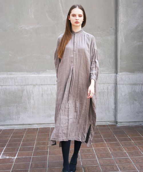 suzuki takayuki.スズキタカユキ.peasant dress[A211-14/grey]