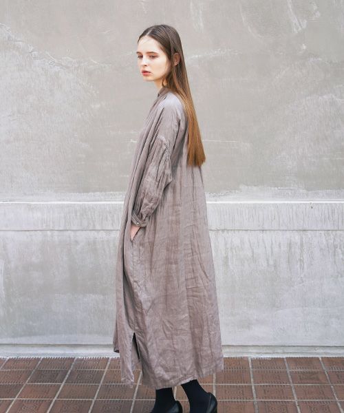 suzuki takayuki.スズキタカユキ.peasant dress[A211-14/grey]