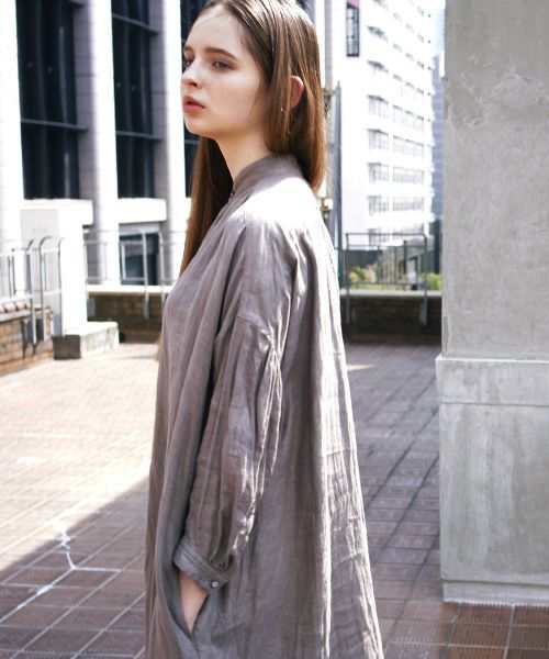 suzuki takayuki.スズキタカユキ.peasant dress[A211-14/grey]