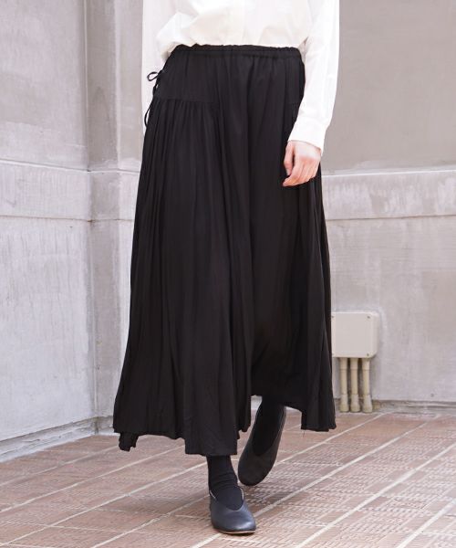 suzuki takayuki スズキタカユキ long skirt[A211-22/black]