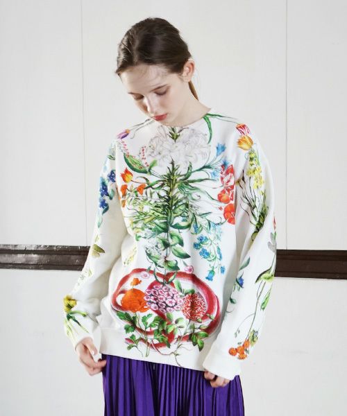 AHCAHCUM あちゃちゅむ お花の体スウェット[01-203-0704] 