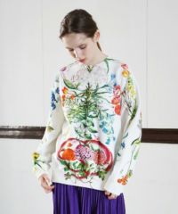 AHCAHCUM.あちゃちゅむ.お花の体スウェット[01-203-0704]