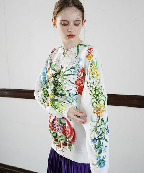 AHCAHCUM.あちゃちゅむ.お花の体スウェット[01-203-0704]