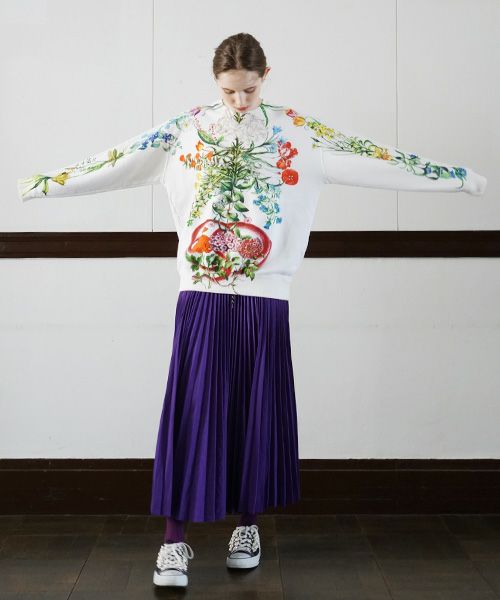 AHCAHCUM.あちゃちゅむ.お花の体スウェット[01-203-0704]