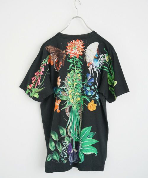 AHCAHCUM あちゃちゅむ お花の体Tシャツ[01-203-1501/black]