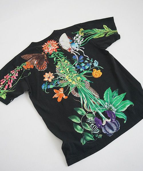 AHCAHCUM.あちゃちゅむ.お花の体Tシャツ[01-203-1501/black]