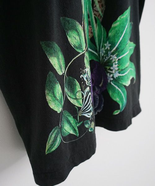 AHCAHCUM.あちゃちゅむ.お花の体Tシャツ[01-203-1501/black]