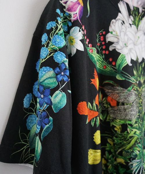 AHCAHCUM.あちゃちゅむ.お花の体Tシャツ[01-203-1501/black]