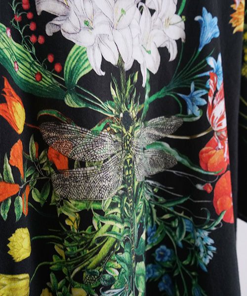 AHCAHCUM.あちゃちゅむ.お花の体Tシャツ[01-203-1501/black]