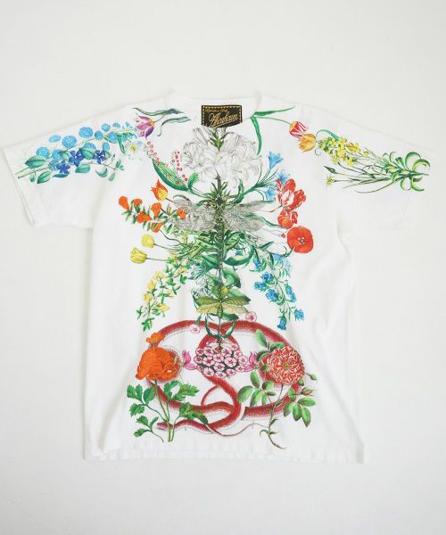 AHCAHCUM.あちゃちゅむ.お花の体Tシャツ[01-203-1501/ｍulti]