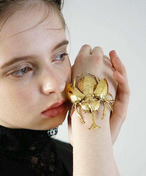 AHCAHCUM.あちゃちゅむ.ahcahcum×Ishida Makoto.カブトムシ バングル[01-203-4904]