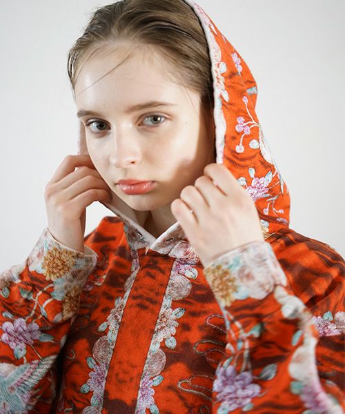 AHCAHCUM.あちゃちゅむ.刺繍pt BIGパーカー[01-203-5110]