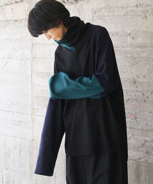 VU.ヴウ.highneck knit vu-s02-k04[BLACK MIX]