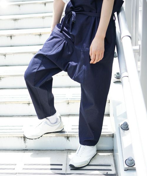 hatra×Palm maison ハトラ×パームメゾン 限定復刻 ・巻デニム スリム [NAVY]_