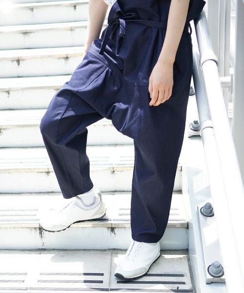 hatra×Palm maison.ハトラ×パームメゾン.限定復刻 ・巻デニム スリム [NAVY]_