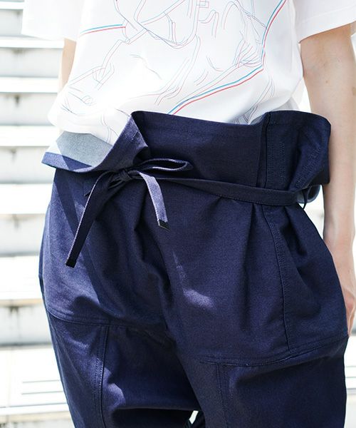 hatra×Palm maison.ハトラ×パームメゾン.限定復刻 ・巻デニム スリム [NAVY]_