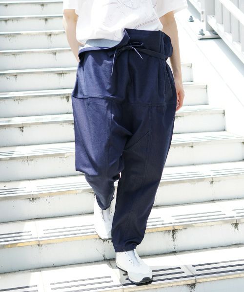 hatra×Palm maison.ハトラ×パームメゾン.限定復刻 ・巻デニム スリム [NAVY]_