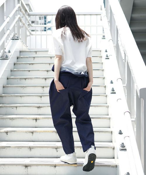 hatra×Palm maison.ハトラ×パームメゾン.限定復刻 ・巻デニム スリム [NAVY]_