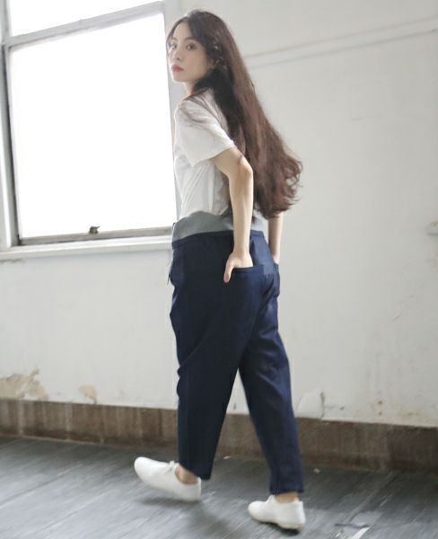 hatra×Palm maison.ハトラ×パームメゾン.限定復刻 ・巻デニム スリム [NAVY]_