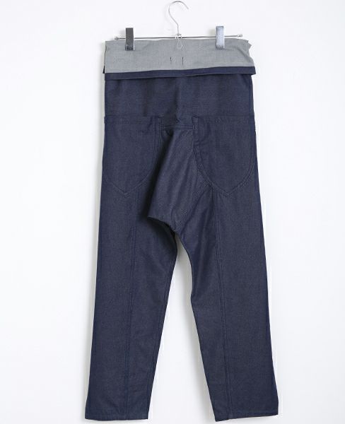 hatra×Palm maison.ハトラ×パームメゾン.限定復刻 ・巻デニム スリム [NAVY]_