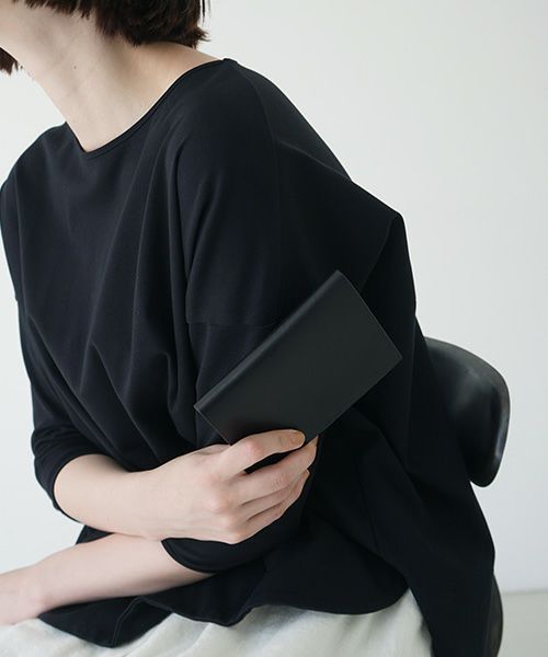 nejicommu.ネジコミュ.MATTER FLAP WALLET [BLACK]
