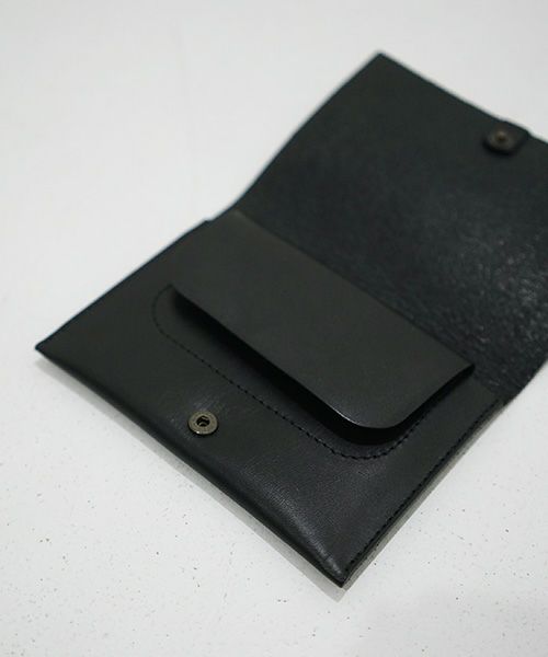 nejicommu.ネジコミュ.MATTER FLAP WALLET [BLACK]