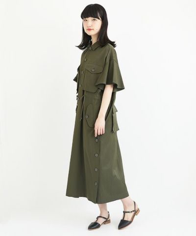 SWANLAKE.アーミーワンピース [OP-1254/khaki]