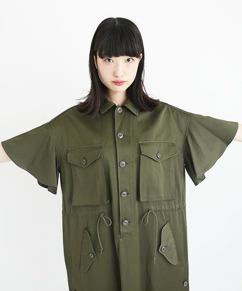 SWANLAKE.アーミーワンピース [OP-1254/khaki]