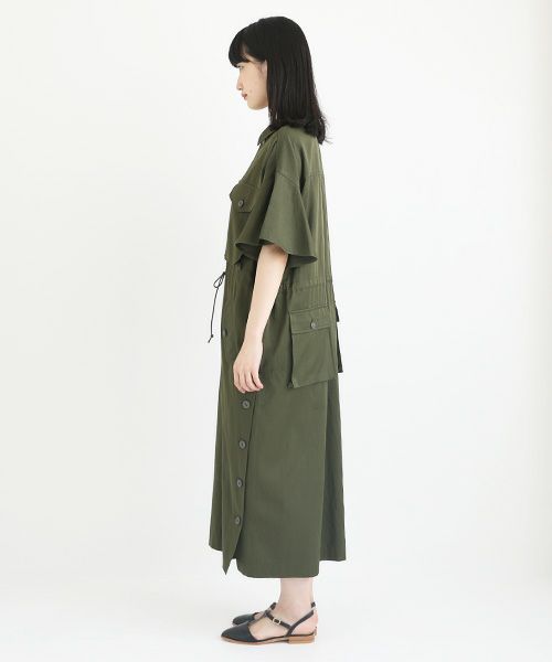 SWANLAKE.アーミーワンピース [OP-1254/khaki]