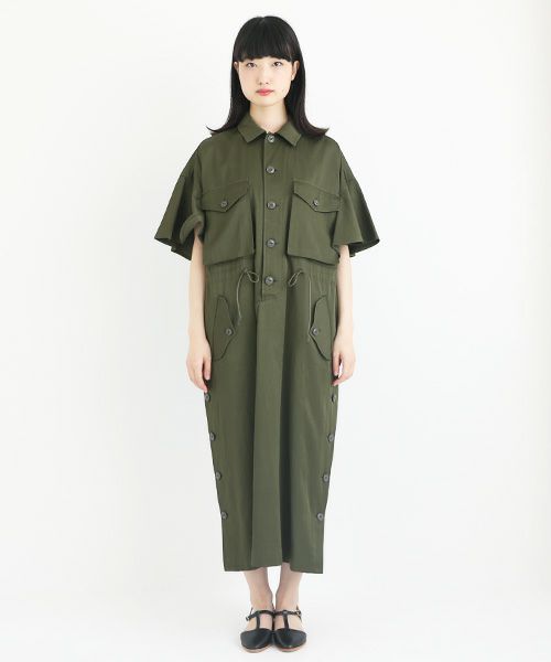 SWANLAKE.アーミーワンピース [OP-1254/khaki]