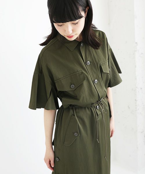SWANLAKE.アーミーワンピース [OP-1254/khaki]