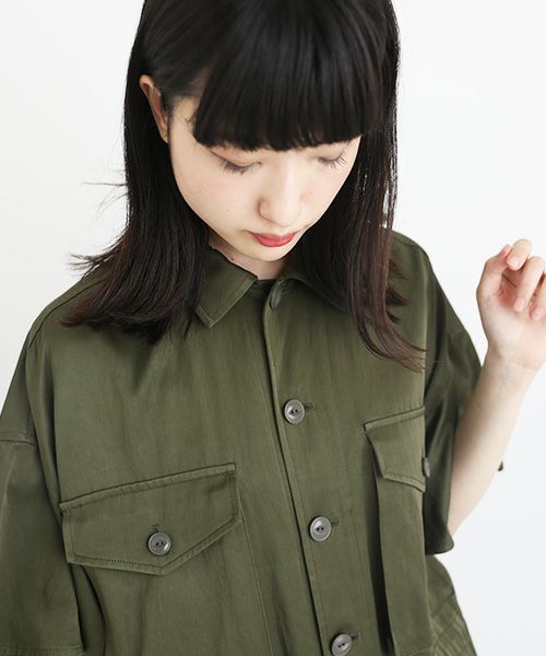 SWANLAKE.アーミーワンピース [OP-1254/khaki]