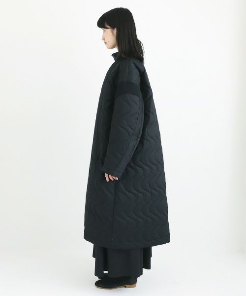 ohta オオタ.black quilt coat [jk-42B]