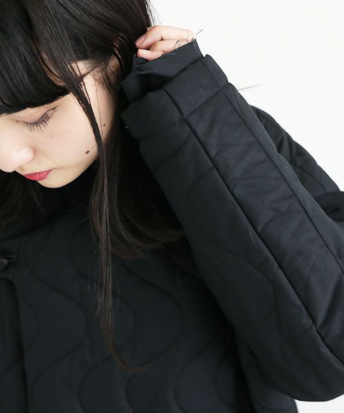 ohta オオタ.black quilt coat [jk-42B]
