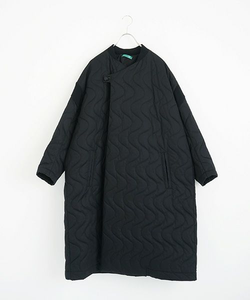 ohta オオタ.black quilt coat [jk-42B]