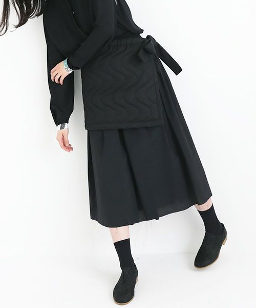 ohta オオタ.black lib reversible skirt [sk-11B]