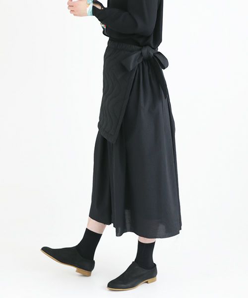 ohta オオタ.black lib reversible skirt [sk-11B]