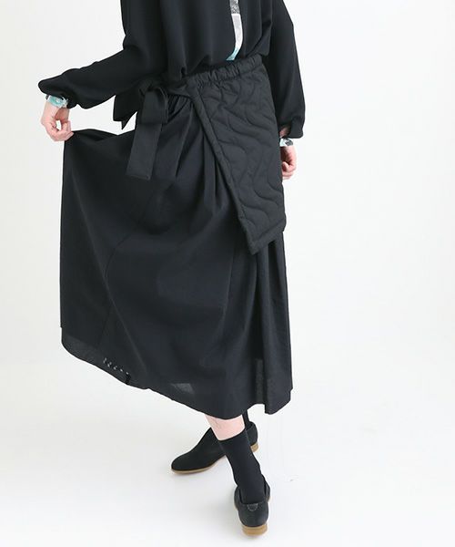 ohta オオタ.black lib reversible skirt [sk-11B]