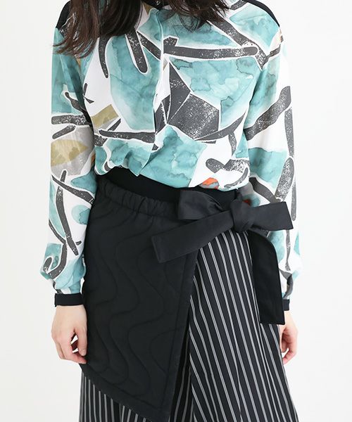 ohta オオタ.black lib reversible skirt [sk-11B]