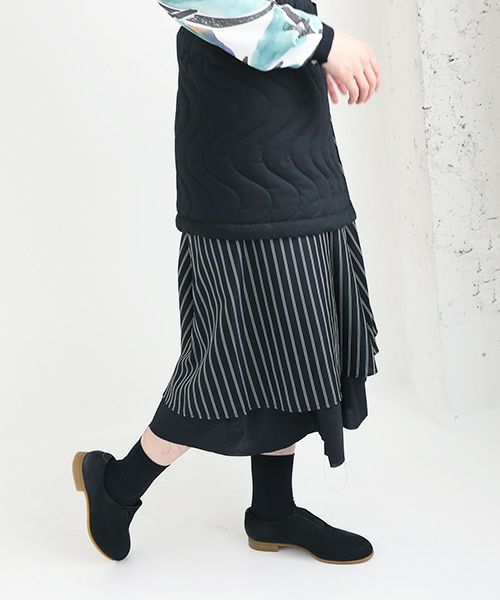 ohta オオタ.black lib reversible skirt [sk-11B]