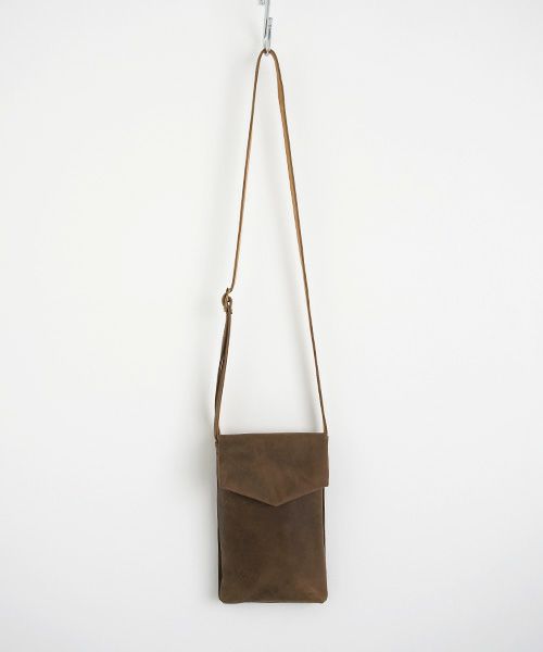 ohta オオタ.brown slim letter bag [ac-21B3]