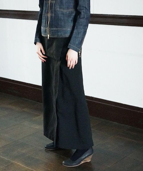 SWANLAKE.Long skirt [SK-1306/Black]