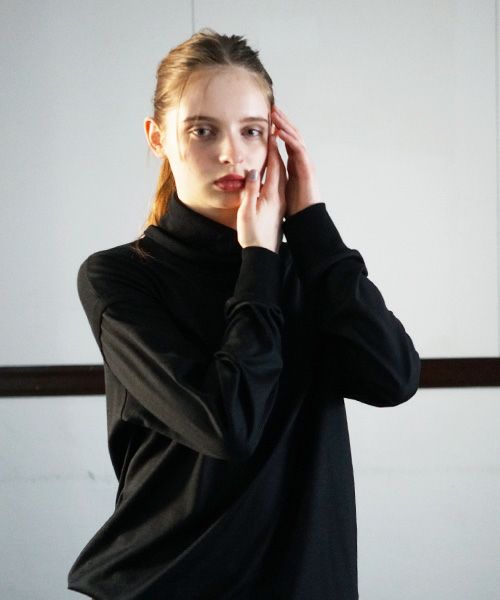 SWANLAKE.High neck jersey [CT-1305/Black]